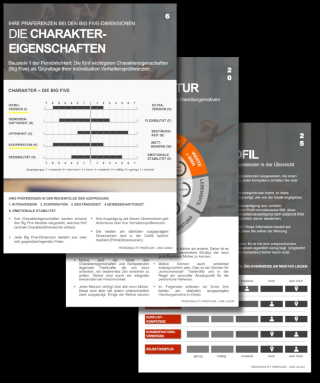 Grafik mit Analyseblättern von LINC